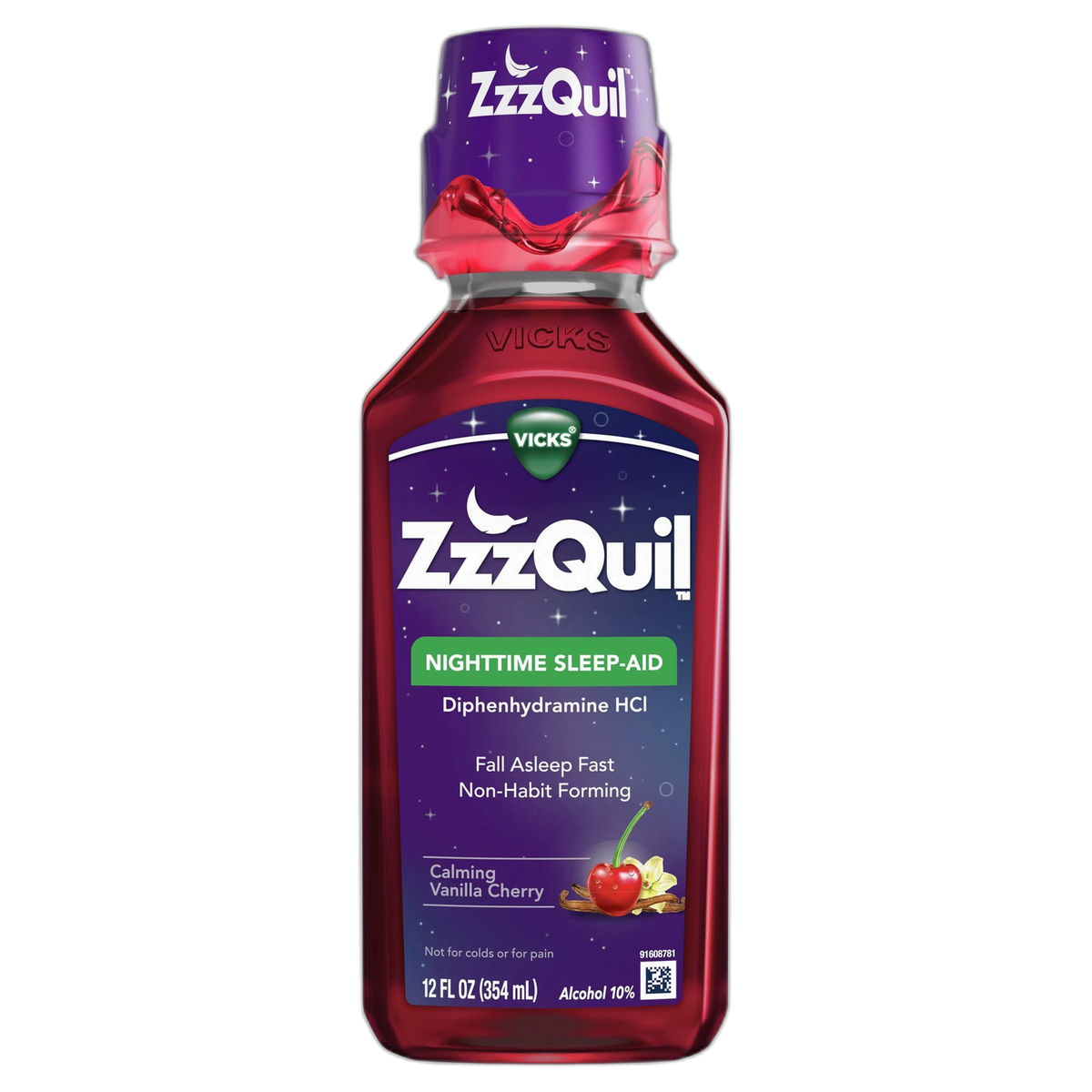 ZzzQuil, Calming Vanilla Cherry, 12oz Each (Pack of 2)