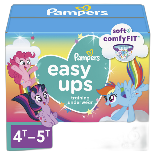 Pampers Training Pants - Easy Ups Girls & Boys - Size 4T-5T, 56 Count, My Little Pony Potty Underwear (Packaging May Vary)