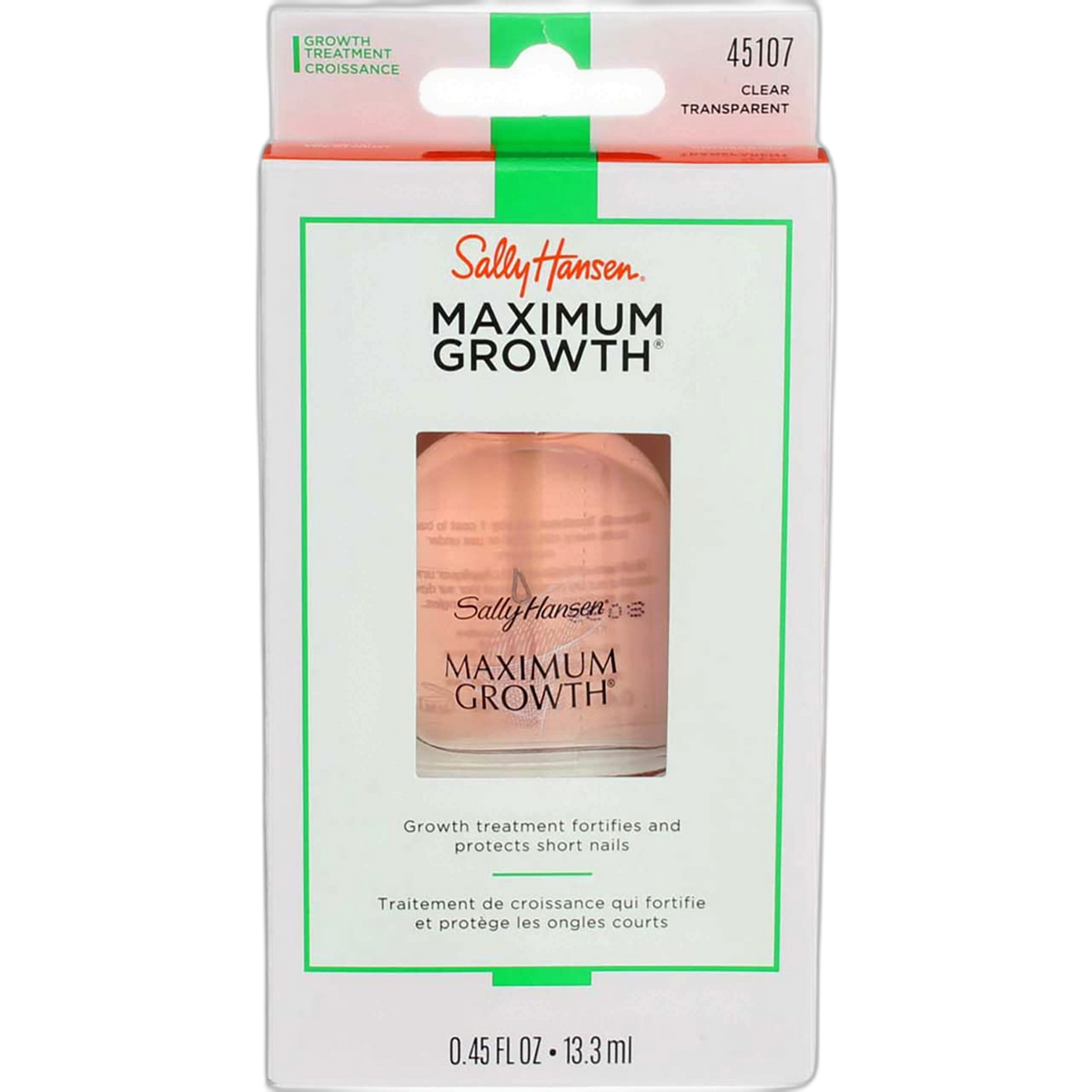 Sally Hansen Maximum Growth Treatment Clear 0.45 Ounce (13.3ml) (2 Pack)