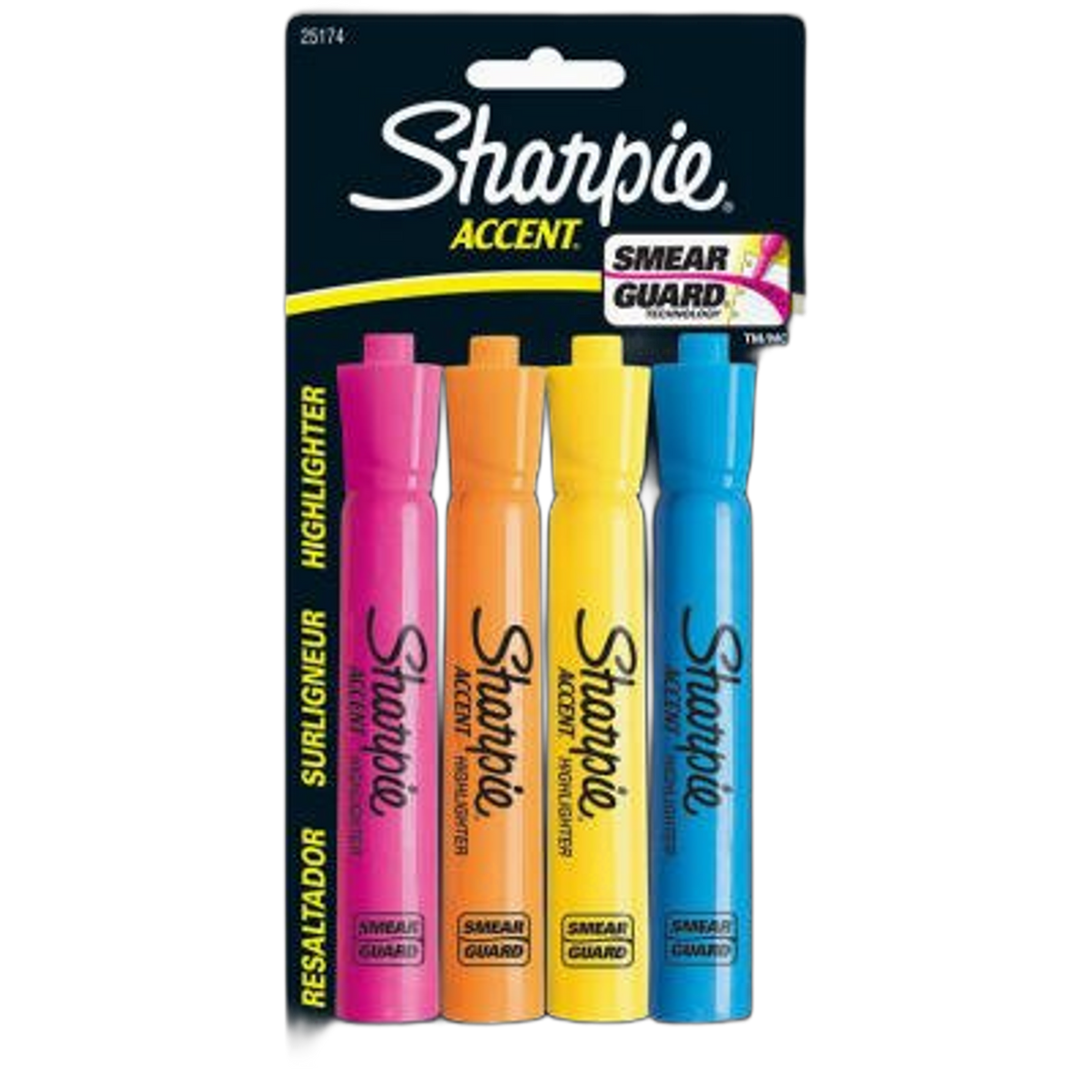 25174PP 4-Pack Major Accent Highlighters - Quantity 6