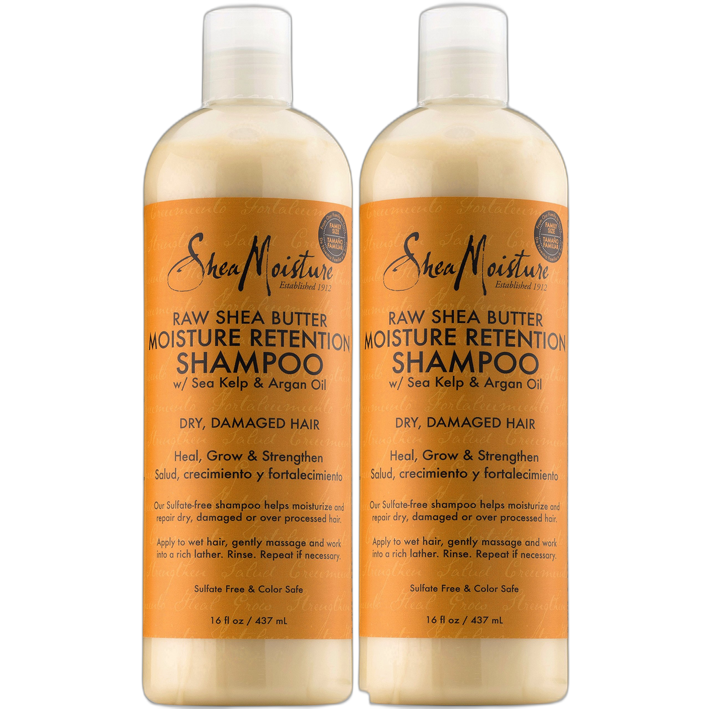 Raw Shea Butter Moisture Retention Shampoo by Shea Moisture for Unisex - 13 oz Shampoo - Pack of 2