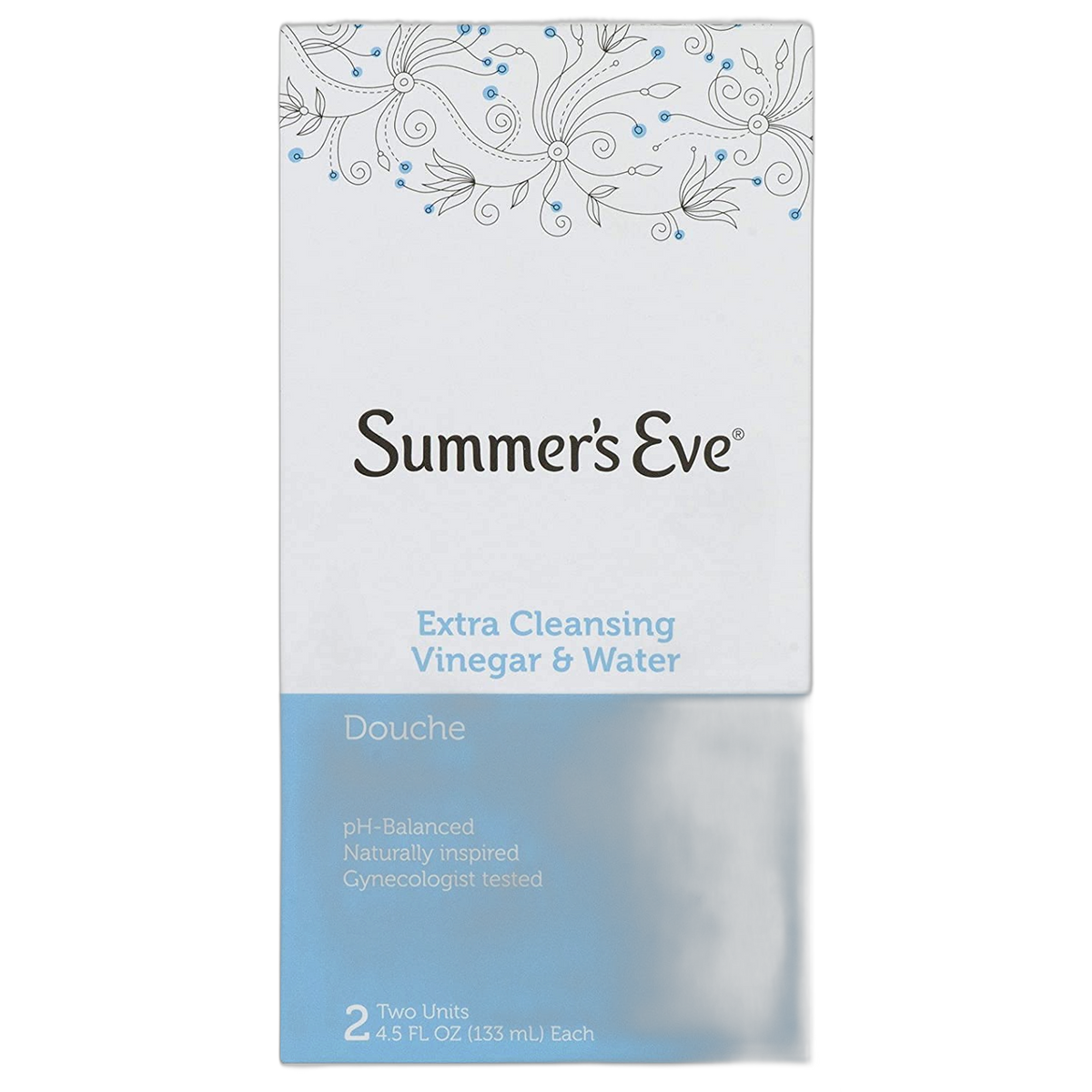 Summer's Eve Douche | Extra Cleansing Vinegar & Water | 2-4.5 Fluid Ounces Each | Pack of 5 | pH Balanced & Gynecologist Tested