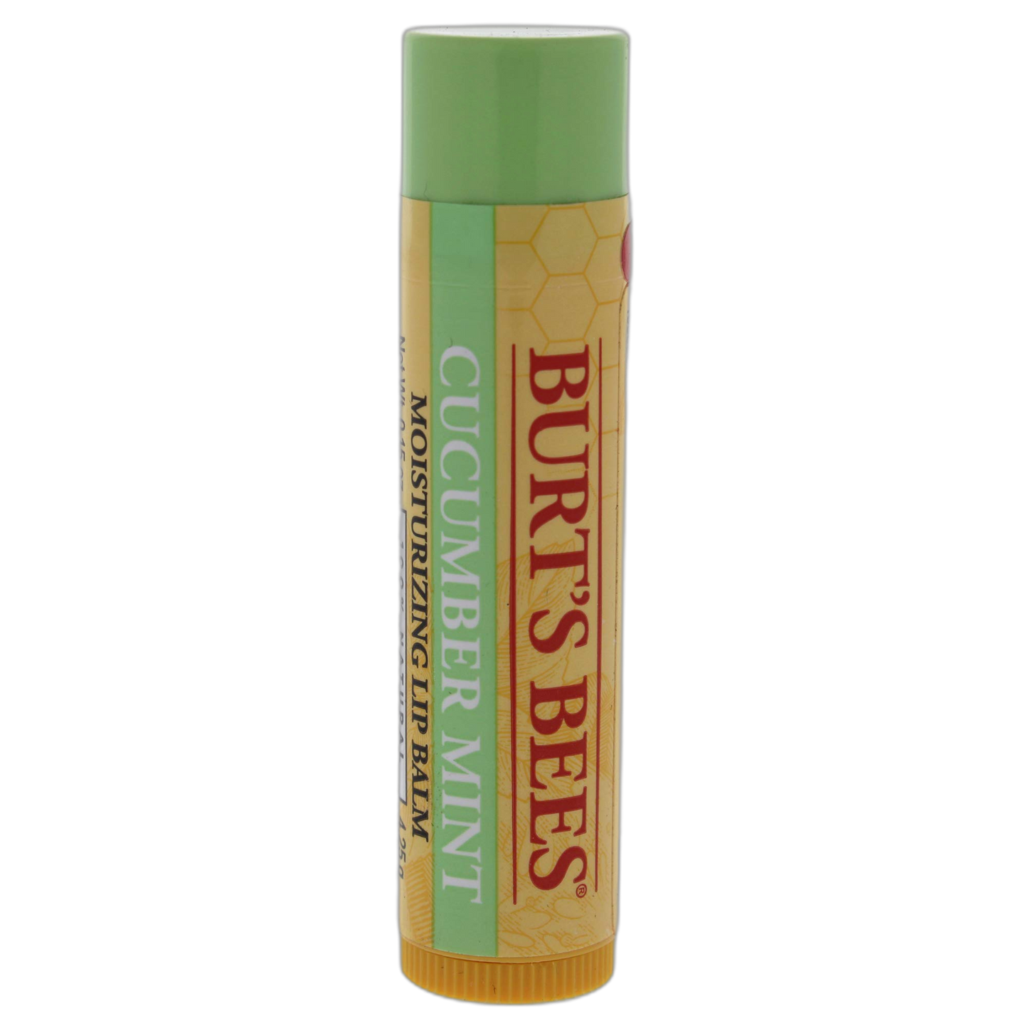 Burt's Bees Cucumber Mint Moisturizing Lip Balm for Women, Orange, 0.15 Oz