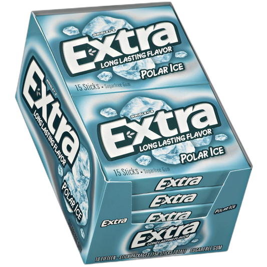 Extra Polar Ice Gum - 15 piece pks. - 10 ct. ( Gum that you like most )