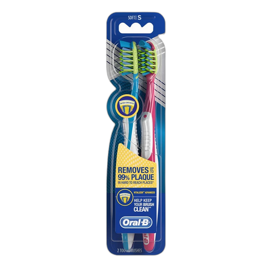 Oral-B Pro Health Vitalizer Advanced Toothbrushes, Medium, 2 Count