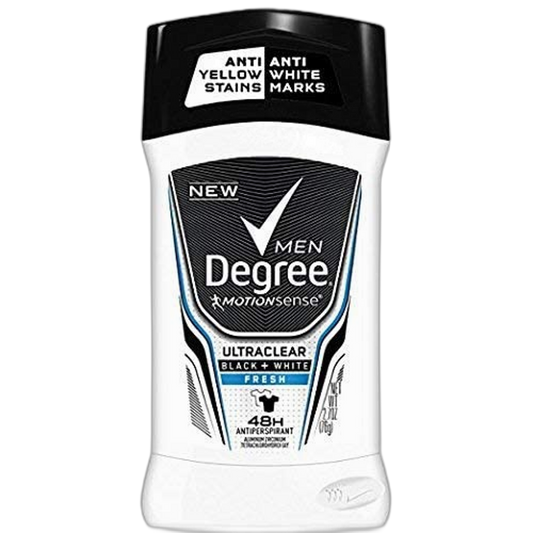 Degree Ultraclear Antiperspirant Deodorant Black/White, Fresh, 2.7 oz (Pack of 2)