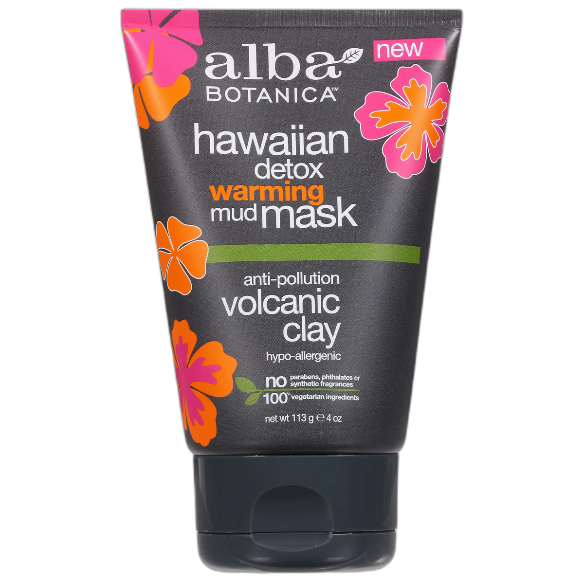 Alba Botanica Hawaiian Detox Warming Mud Mask, Anti-Pollution Volcanic Clay, 4 Oz