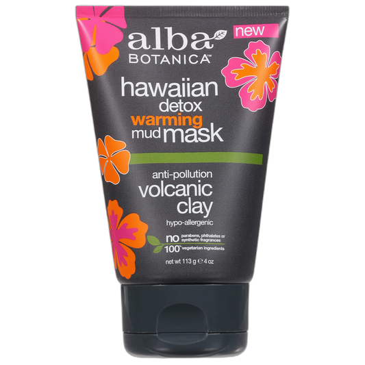 Alba Botanica Hawaiian Detox Warming Mud Mask, Anti-Pollution Volcanic Clay, 4 Oz