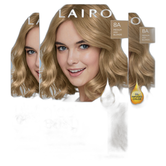 Clairol Nice'n Easy Permanent Hair Dye, 8A Medium Ash Blonde Hair Color, Pack of 3