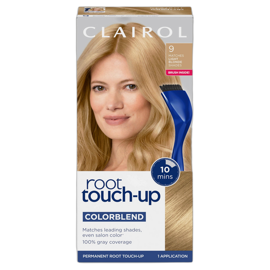 Clairol Root Touch-Up by Nice'n Easy Permanent Hair Dye, 9 Light Blonde Hair Color, Pack of 1