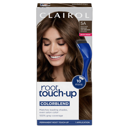 Clairol Root Touch-Up by Nice'n Easy Permanent Hair Dye, 5A Medium Ash Brown Hair Color, Pack of 1