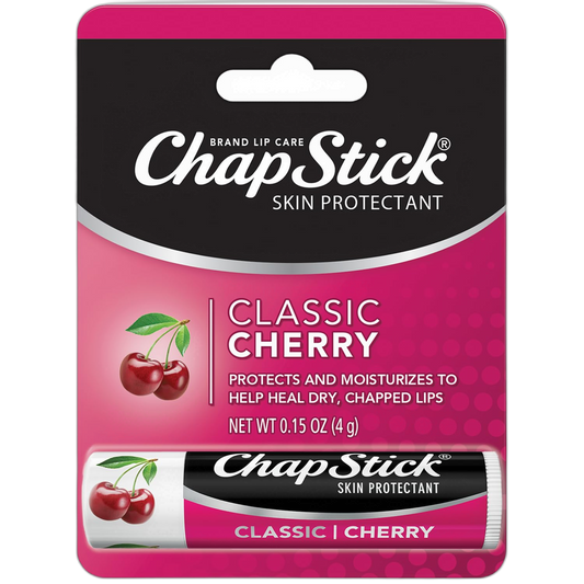 ChapStick Classic Cherry Lip Balm –?Fruity & Sweet Lip Moisturizer for Dry Lips, 0.15 Oz Ea