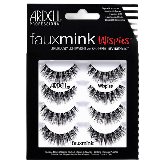 Ardell False Lashes Faux Mink Wispies Multipack, 1 pk x 4 pairs