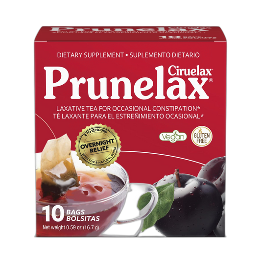 Prunelax Ciruelax Regular Strength Laxative Tea Bags - Made with Natural Senna Extracts, for Occasional Constipation, Senna Extract - 10 Bags