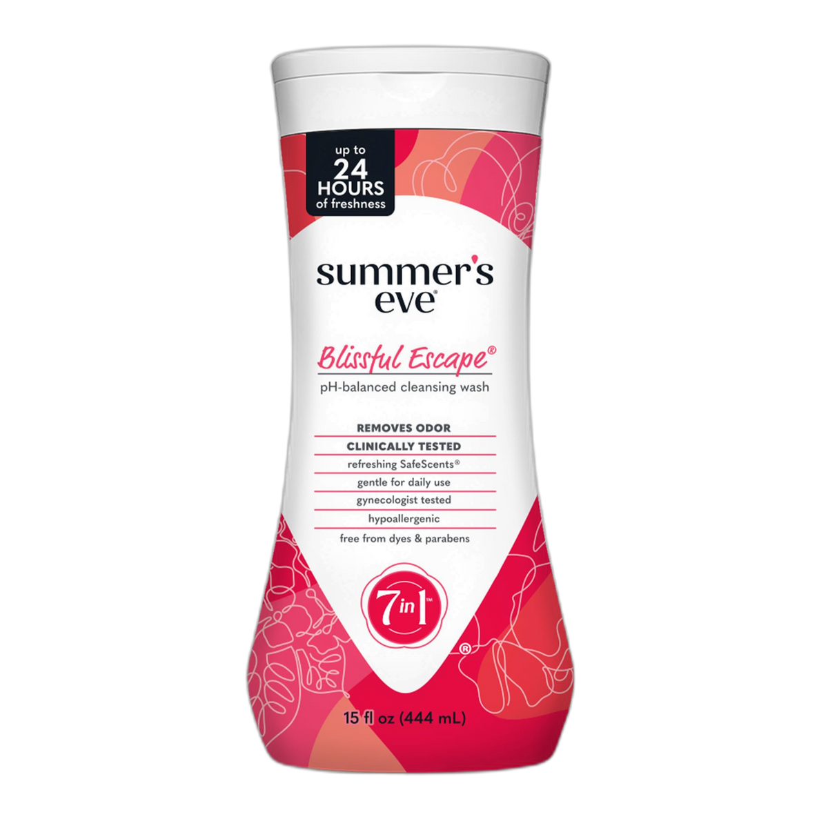 Summer's Eve Blissful Escape Daily Refreshing All Over Feminine Body Wash, Removes Odor, Feminine Wash pH Balanced, 15 fl oz