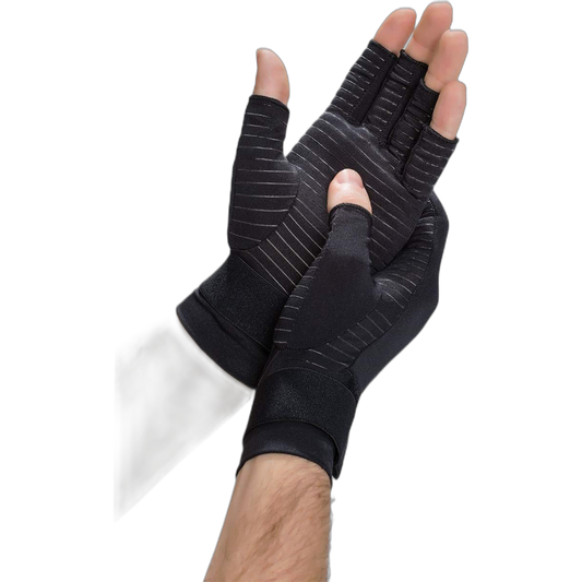 Copper Fit Black Compression Gloves 1 pk