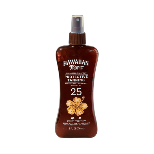 Hawaiian Tropic Tanning Oil Pump Spray, SPF 25, 8 Fl Oz