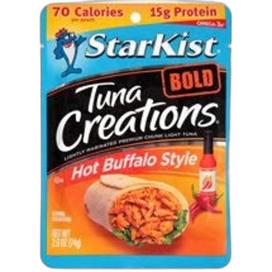 6 pouches of StarKist Tuna Creations Bold, Hot Buffalo Style, 2.6 Oz ea