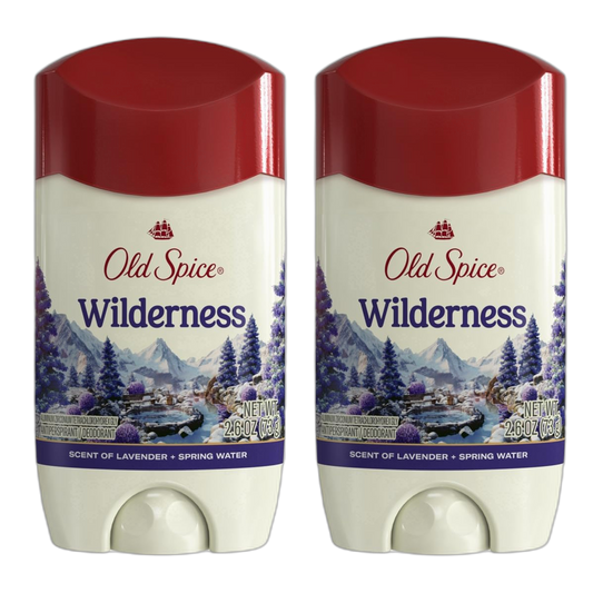 Old Spice Wilderness For Men Anti-Perspirant & Deodorant, Lavender, 2.6 oz (Pack of 2)