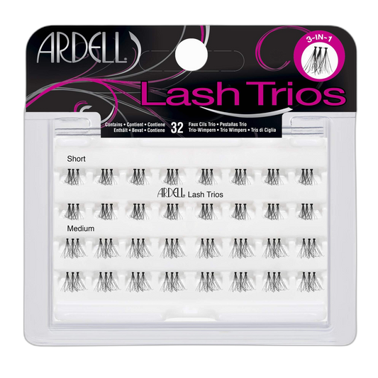 Ardell Lash Trios - Short to Medium Black 32 ct, 1-Pack