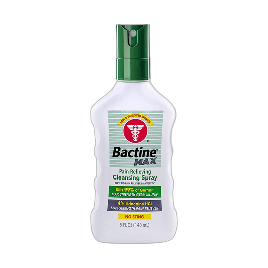 Bactine MAX First Aid Spray - Cleansing Spray with 4% Lidocaine - Relief for Minor Cuts, Burns & Bug Bites - 5oz