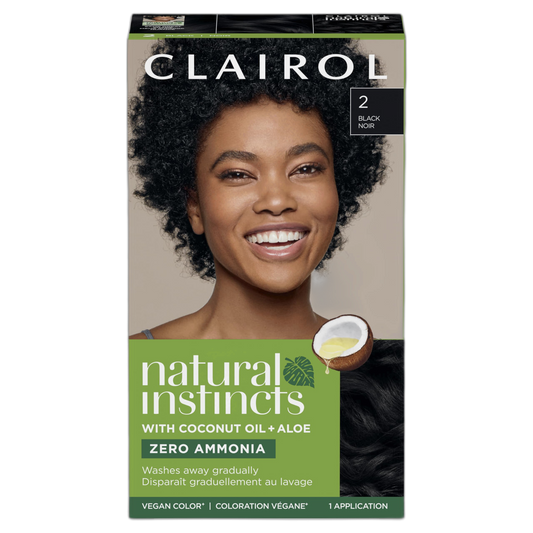Clairol Natural Instincts Demi-Permanent Hair Dye, 2 Black Hair Color, Pack of 1