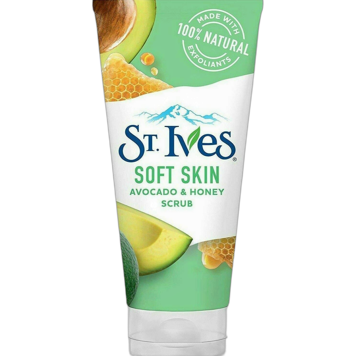 St Ives Soft Skin Avocado And Honey Scrub Facial Cleanser Scrub 6 ounce (Pack of 2)
