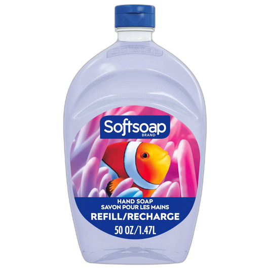Softsoap Clear Liquid Hand Soap Refill, Refreshing Clean Scent, Aquarium Series - 50 Oz, Pack of 1