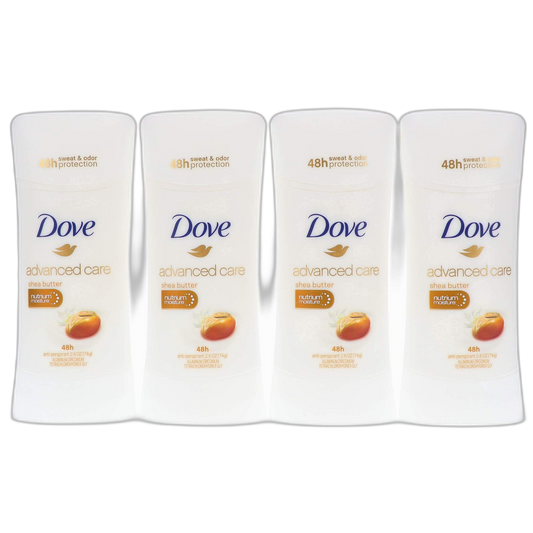 Dove Advanced Care Antiperspirant, Shea Butter, 2.6 Ounce (Pack of 4)