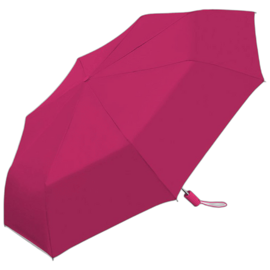 Weather Station Rain Umbrella, Automatic Folding Umbrella, Windproof, Lightweight, and Packable for Travel, Full 42 Inch Arc, Fushia