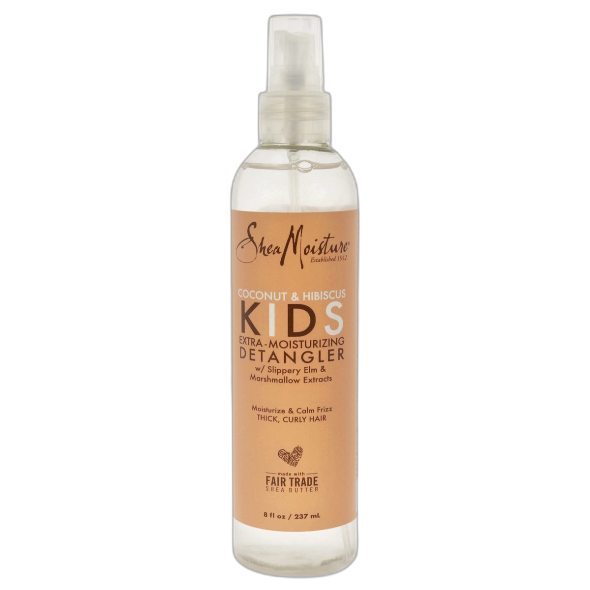 Sheamoisture Kids Extra Moisturizing Detangler for Curly Hair Coconut and Hibiscus Kids Detangler with Shea Butter 8 oz