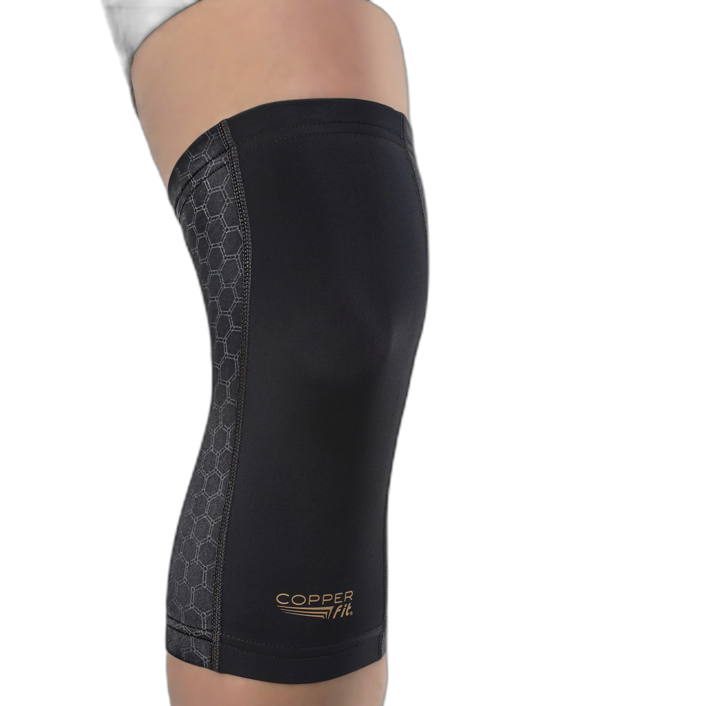 Copper Fit unisex adult Freedom Knee Compression Sleeve Hosiery, Black, Medium US