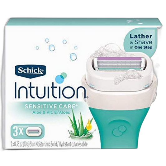 NEW Schick Intuition Sensitive Care Moisturizing Razor Blade Refills for Women with Natural Aloe 12 Count (Limited Edition)