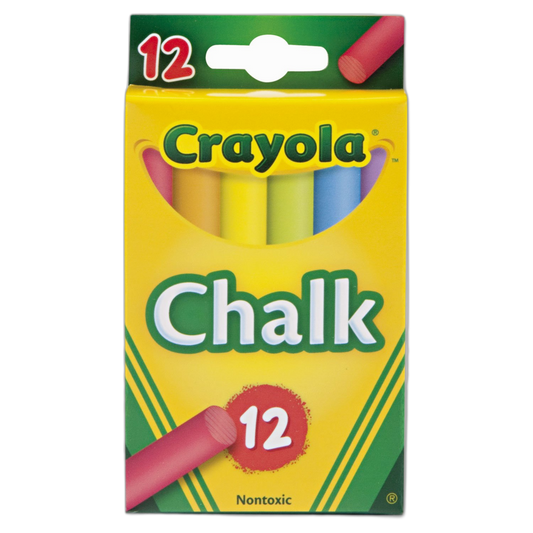 Chalk, 6 Assorted Colors, 12 Sticks/Box