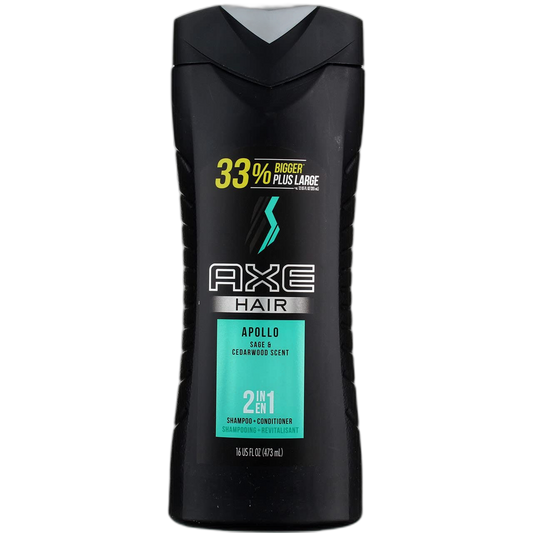 Axe Hair 2-in-1 Shampoo & Conditioner, Apollo, 16 fl oz (2 pack) (Bundle)