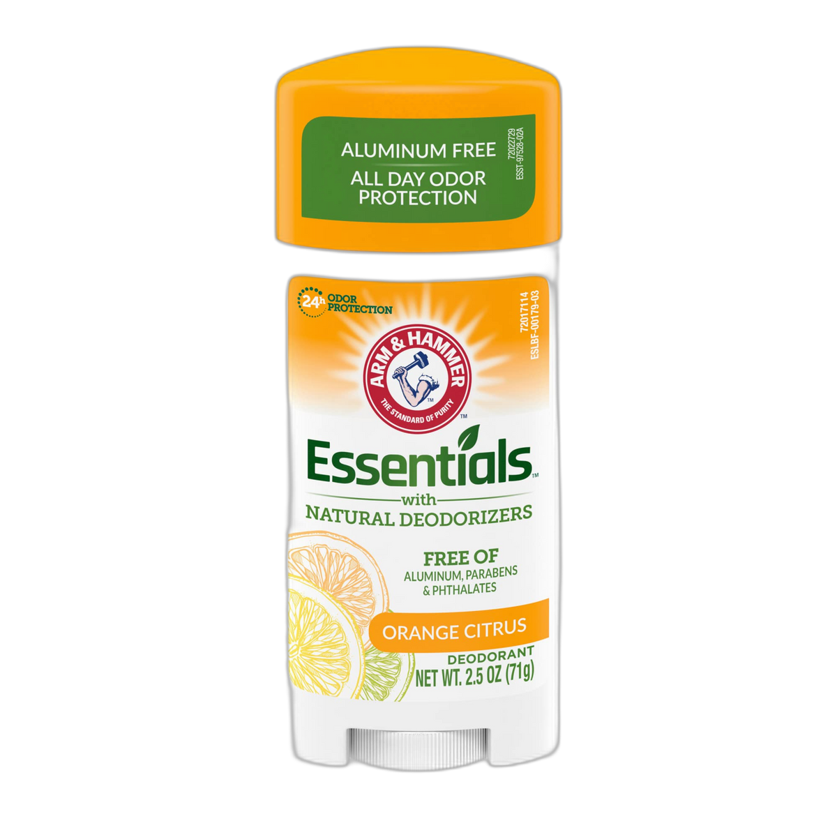 Arm & Hammer Essentials deodorant, crisp orange citrus, 2.5 ounce, 6 Count