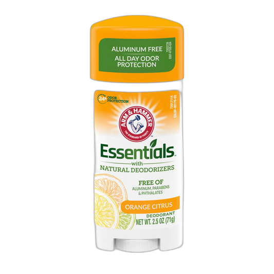 Arm & Hammer Essentials deodorant, crisp orange citrus, 2.5 ounce, 6 Count