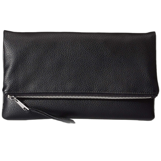 The Drop Women's Southampton Zipper Foldover Clutch, Black, One Size