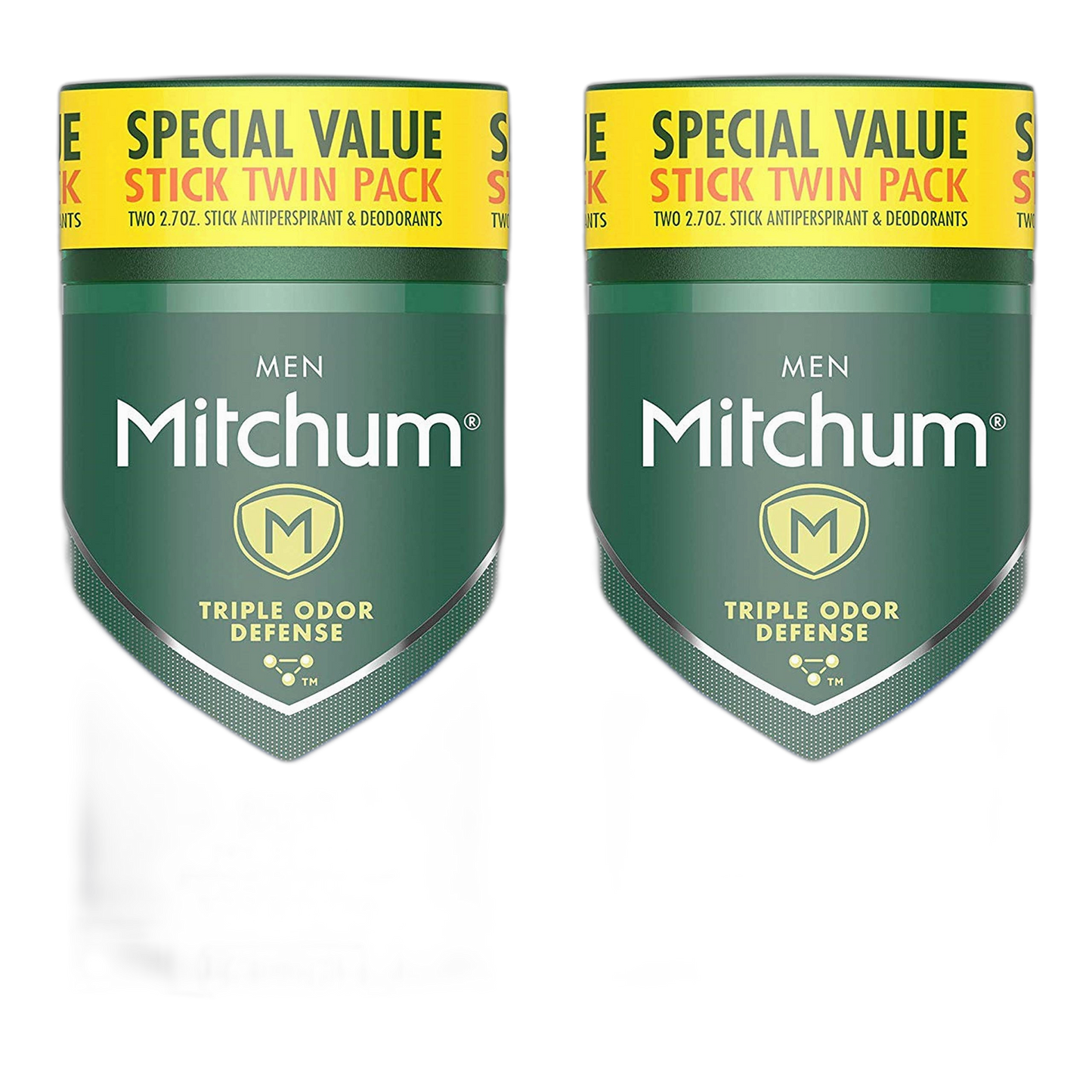 Mitchum Antiperspirant & Deodorant For Men - Invisible Solid - Ice Fresh - Net Wt. 2.7 OZ (76 g) Per Stick - Twin Pack - Pack of 2 Twin Packs