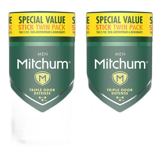 Mitchum Antiperspirant & Deodorant For Men - Invisible Solid - Ice Fresh - Net Wt. 2.7 OZ (76 g) Per Stick - Twin Pack - Pack of 2 Twin Packs