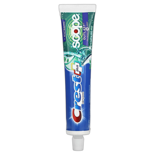 Crest + Scope Outlast Complete Whitening Toothpaste, Mint, 5.4 oz