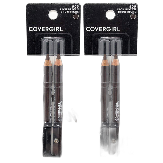 CoverGirl Brow & Eye Makers Brow Shaper & Eyeliner, Midnight Brown 505.06 oz (Pack of 2)