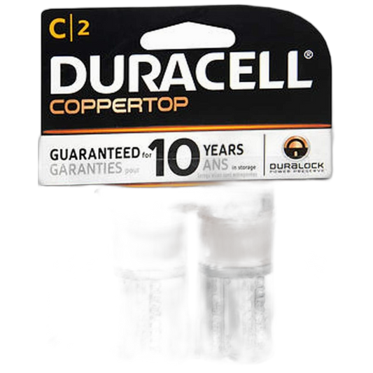 Duracell PGD MN1400B2Z Coppertop Retail Battery, Alkaline, C Size (Pack of 2)