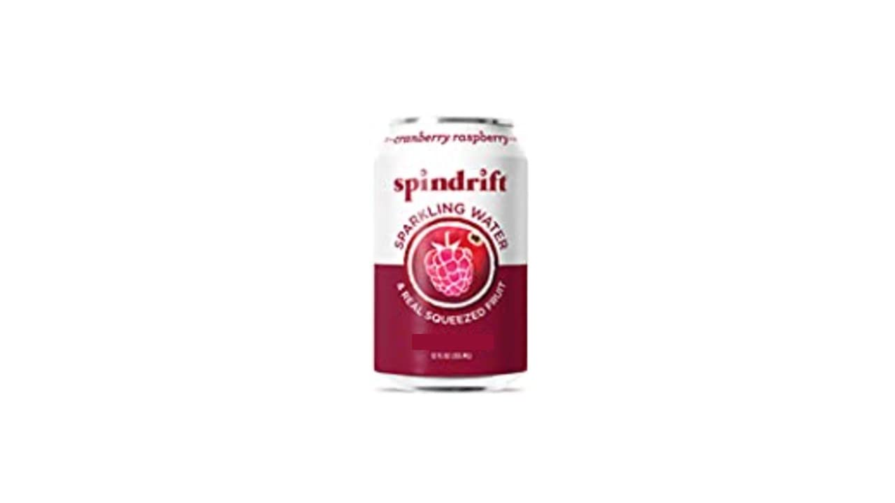 Spindrift Sparkling Water, Cranberry Raspberry Flavored, Made with Real Squeezed Fruit, 12 Fl Oz Cans, Pack of 24 (Only 8 Calories per Seltzer Water Can)