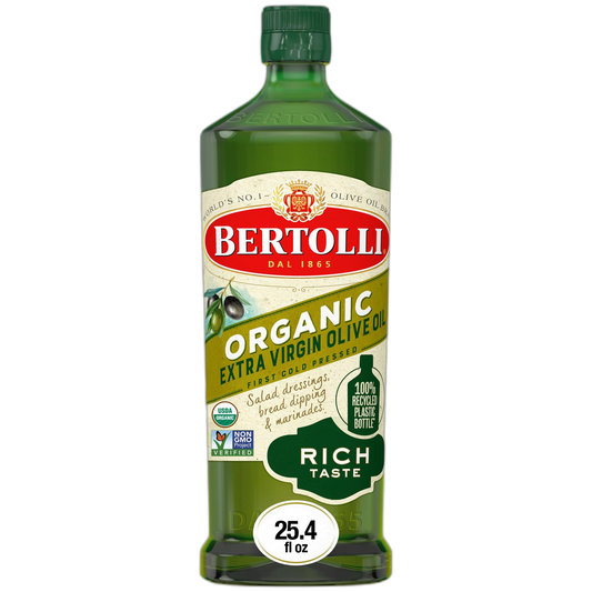 Bertolli Organic Extra Virgin Olive Oil, Rich Taste, 25.36 fl oz