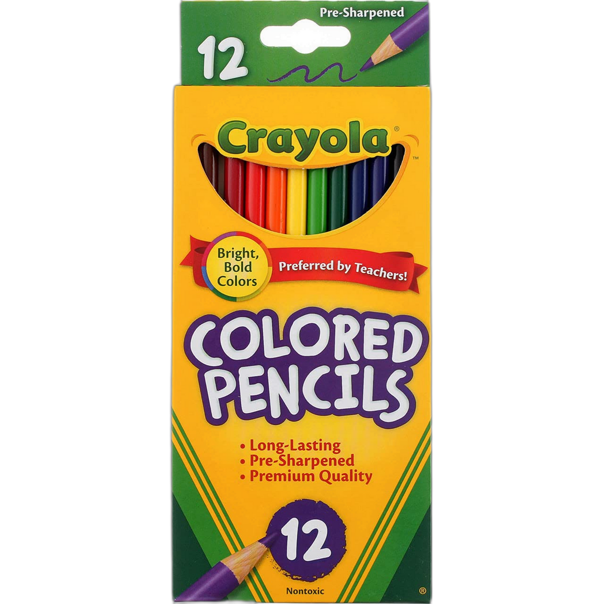 Crayola 68-4012 Long Colored Pencils 12 Count, Pack of 14