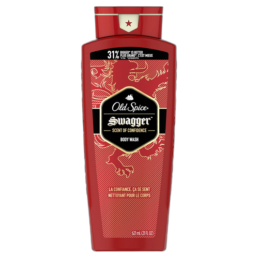 Old Spice Body Wash for Men, Swagger Scent of Confidence, 21 Fl Oz (Pack Of 4)