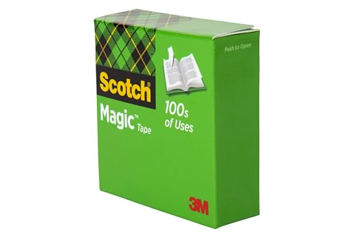 Scotch Magic Tape, 6 Rolls with Dispenser, Numerous Applications, Invisible, Engineered for Repairing, 3/4 x 1000 Inches, Boxed (810K6C38)