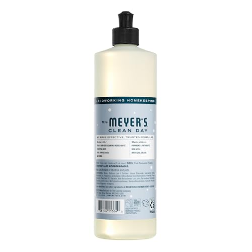 MRS. MEYER'S CLEAN DAY Liquid Dish Soap, Biodegradable Formula, Snowdrop, 16 fl. oz