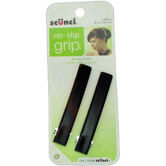 Scunci 1785103a048 No Slip Grip™ Barrettes Assorted Colors 2 Count